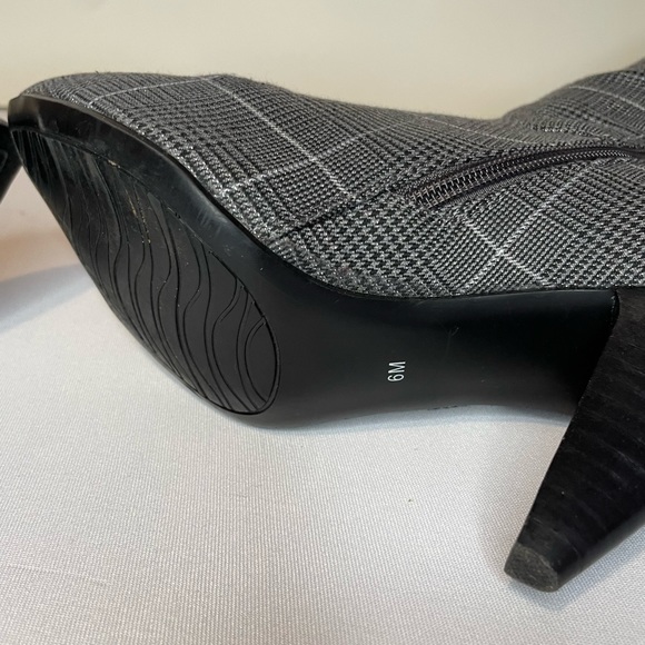 TALBOTS RUCHED SLOUCHED DRESS BOOTS SPARKLY SILVER/BLACK SIZE 6M - Picture 4 of 12